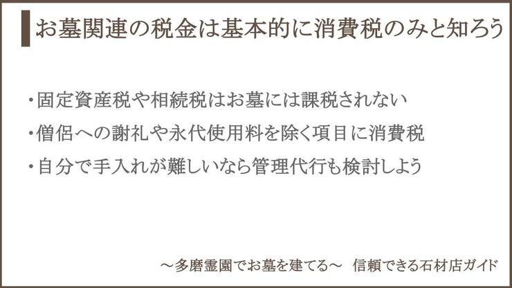 お墓と税金についての説明画像